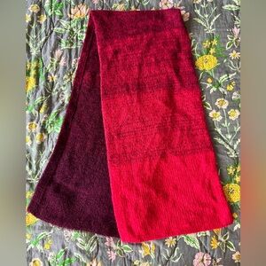 Pacas Ombre Stripe Knit Scarf | Red | New with Tags